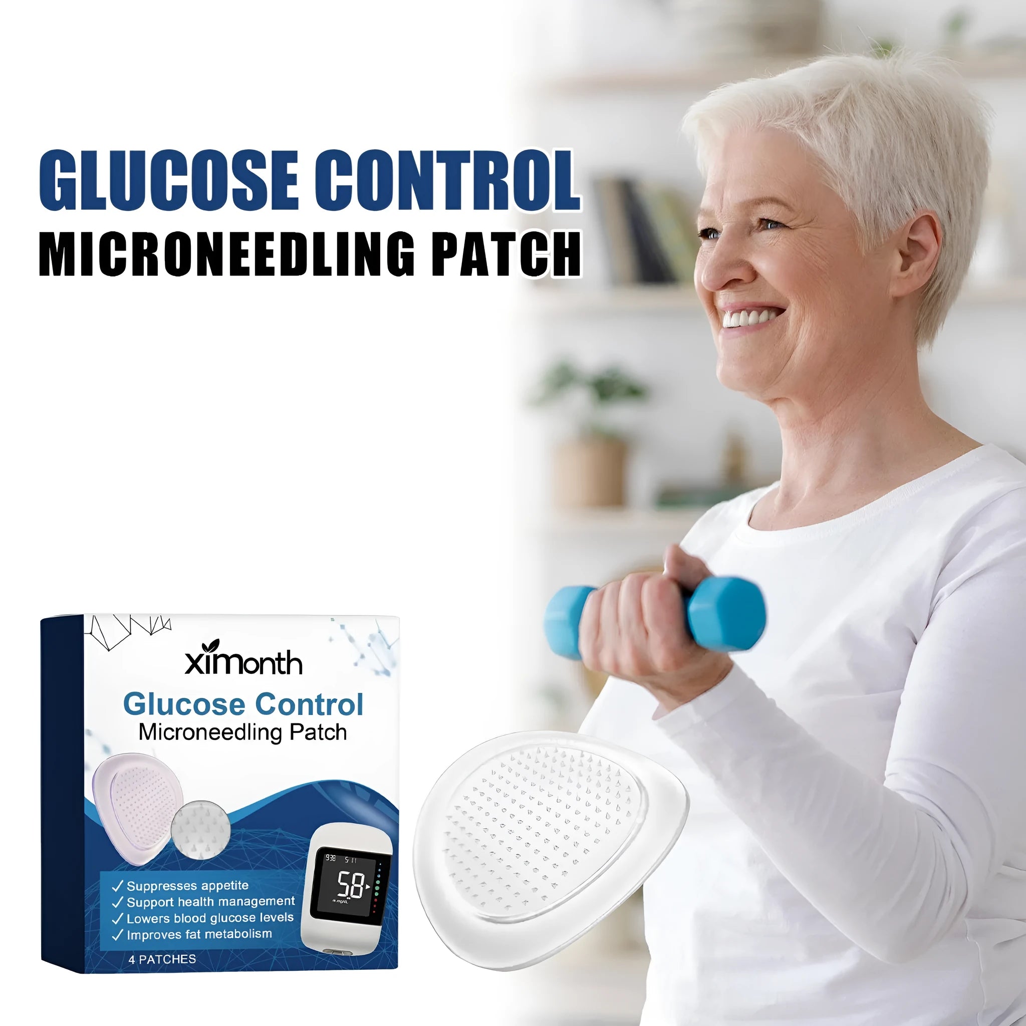 Moisturising body care sticker patches in 4-pack with ginger and panthenol formula