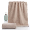 Coral fleece towel in 30x60cm and 35x75cm sizes, available in twelve colours for household use.