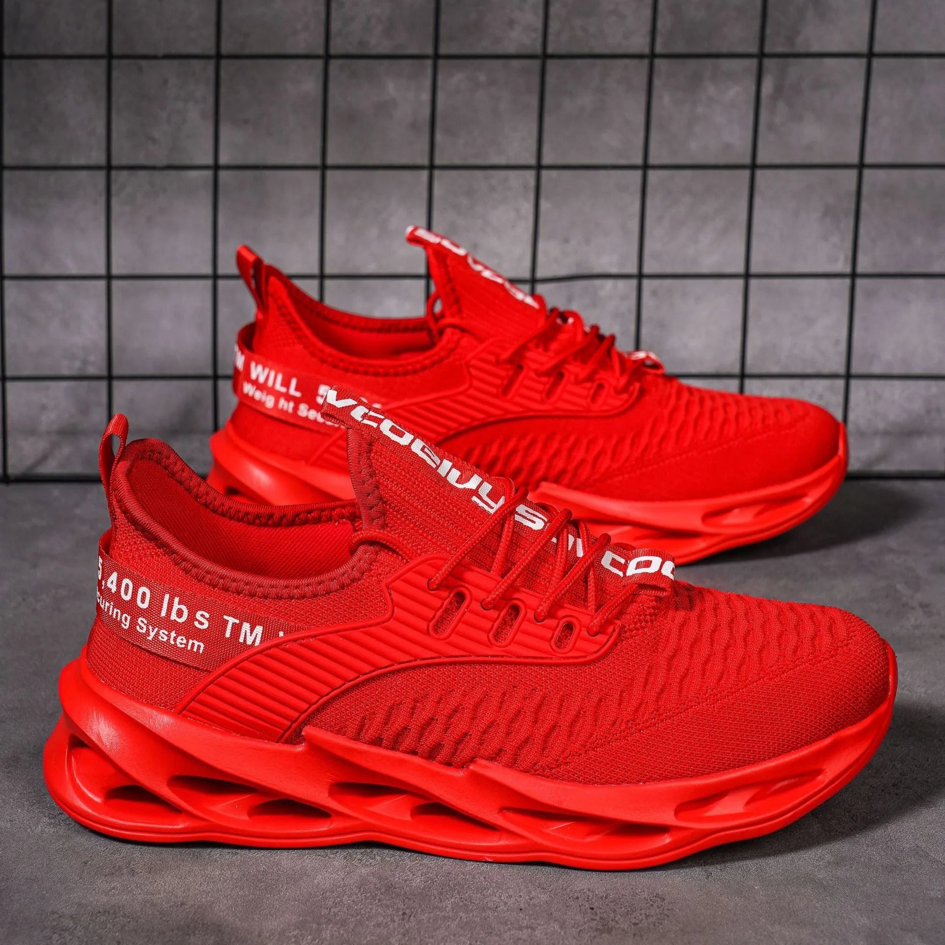 Women's FlyKnit casual sports shoes in breathable mesh, available in multiple colours with a flat heel and round toe.