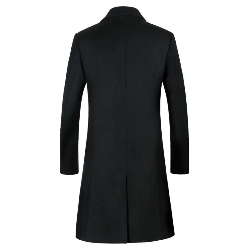Woolen jacket in black or grey, woolen cloth outerwear available in sizes M to XXXL