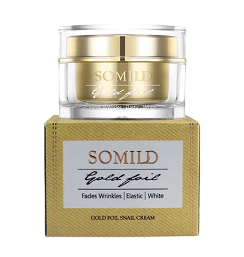 24K Gold Snail Cream 50g moisturising face cream with snail extract, gold leaf and kelp polysaccharide
