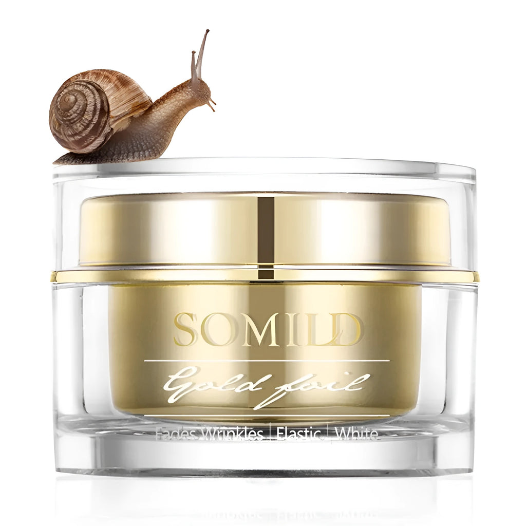 24K Gold Snail Cream 50g moisturising face cream with snail extract, gold leaf and kelp polysaccharide
