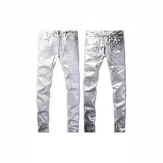 Black men's slim fit skinny jeans with straight leg pencil pants cut and button fly