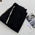Men's loose straight casual pants with drawstring waistband in various colours