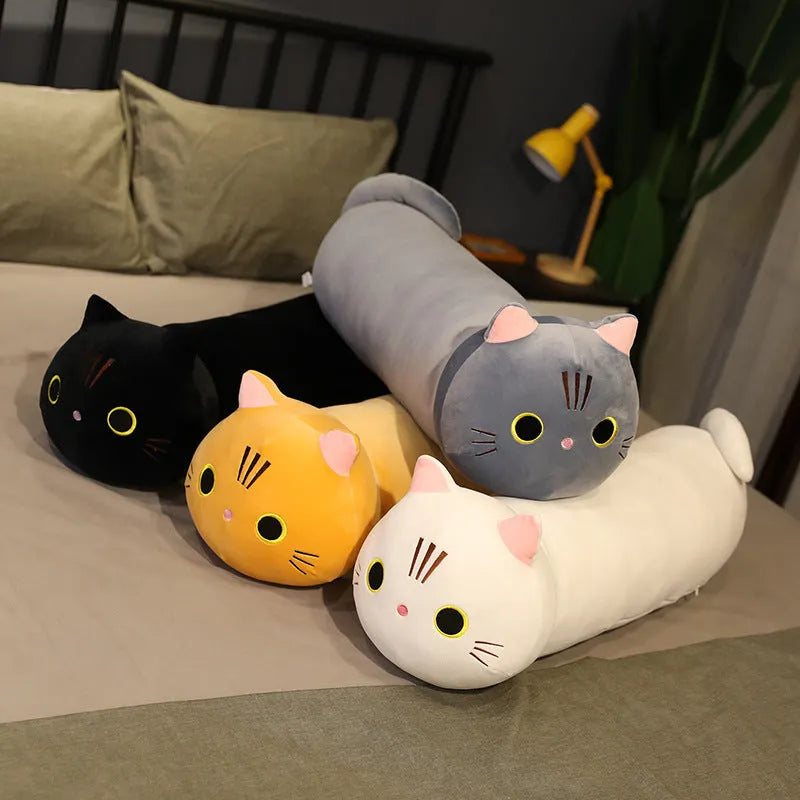 Large cartoon cat plush toy stuffed doll in super soft crystal plush fabric