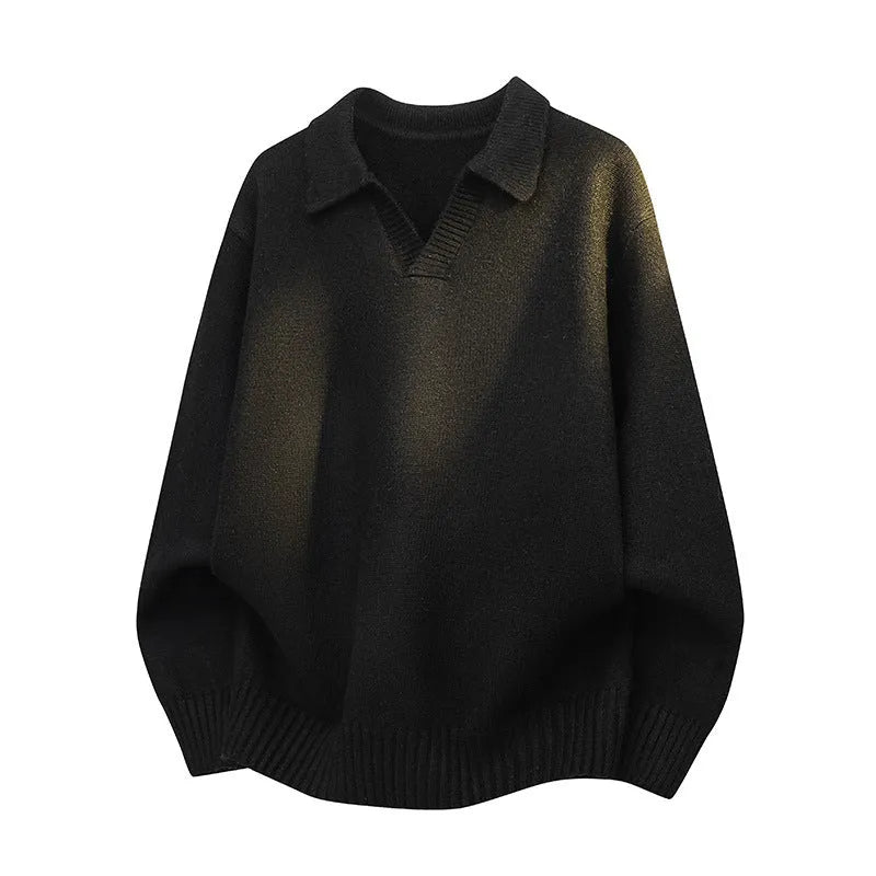 Men's casual cardigan sweater coat, thickening modal rabbit fur pullover, loose fit, three colours, sizes M to 3XL