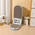 L-Shape Vertical Cat Scratching Board in grey, green, or white, showing thickened scratch-resistant construction.