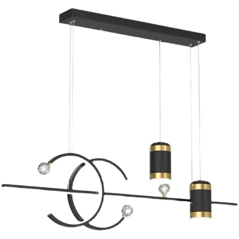 Iron restaurant light with 220V tri-colour output, available in black or gold modern minimalist finish