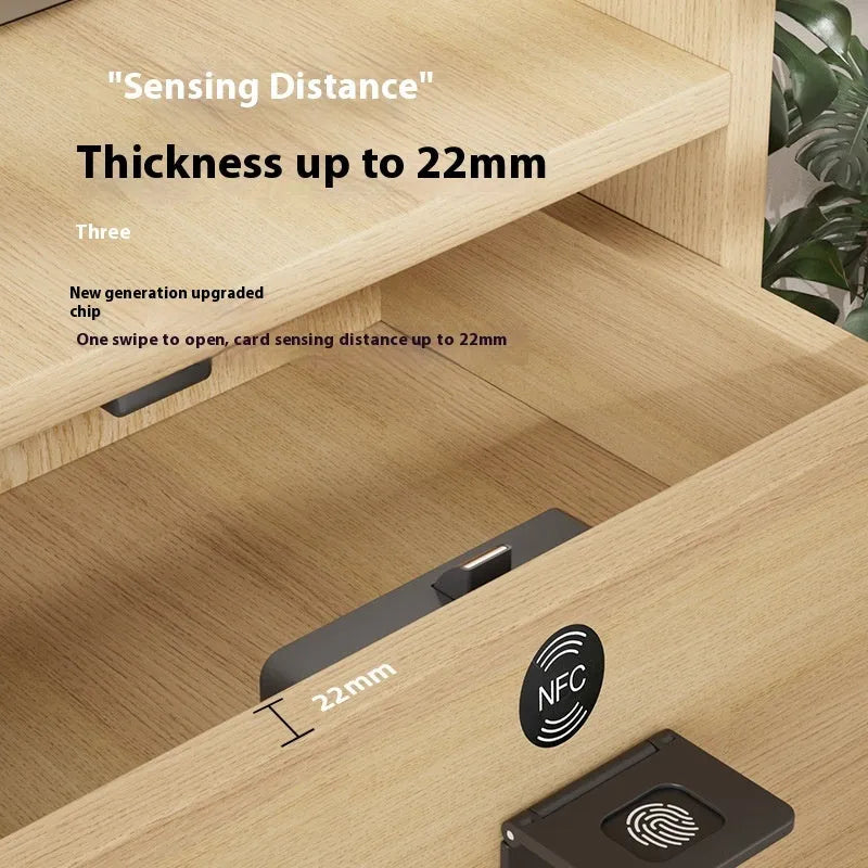 F079 removable card version punch-free drawer lock with key for household and office security