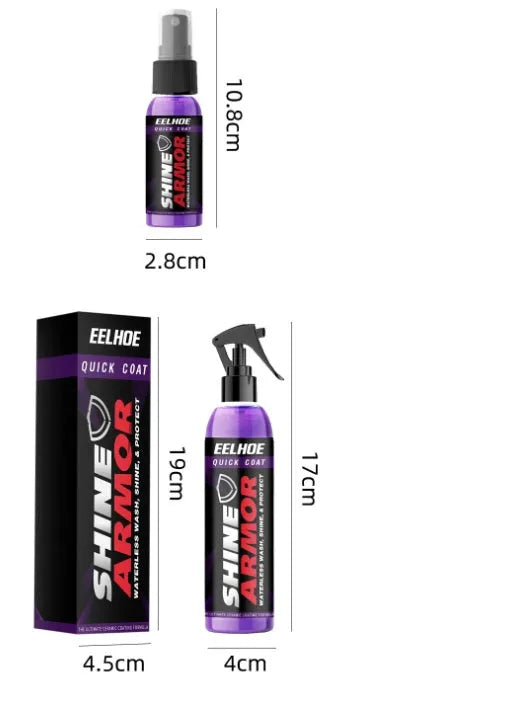 Purple automobile nano coating agent spray bottle with microplated crystal formula for car surface protection