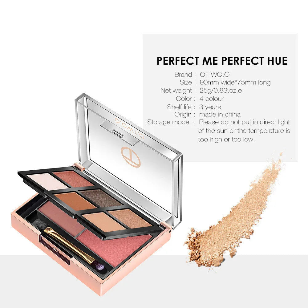 O.TWO.O Makeup Eyeshadow Palette with eight or more colours, four style options and concealer, retouch and even skin tone use.