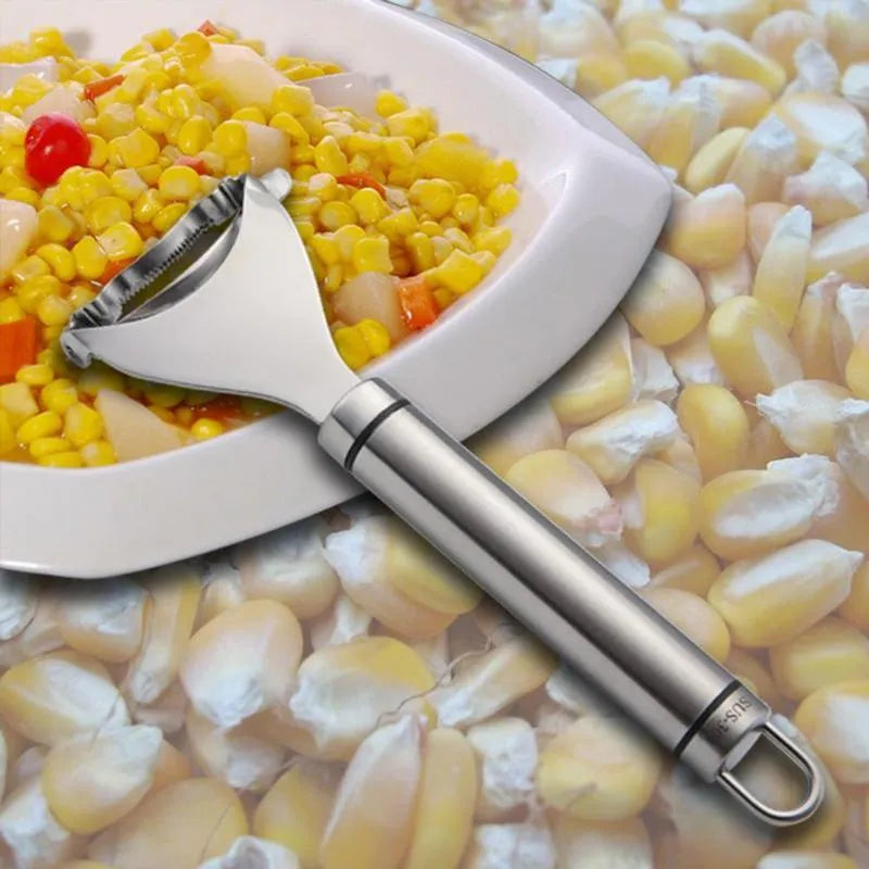 Stainless steel corn planer measuring 18cm with 75g weight for kitchen use