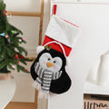 Cartoon Santa Claus cloth gift bag, 43cm x 27cm, in Fox, Penguin or Raccoon design with pendant.