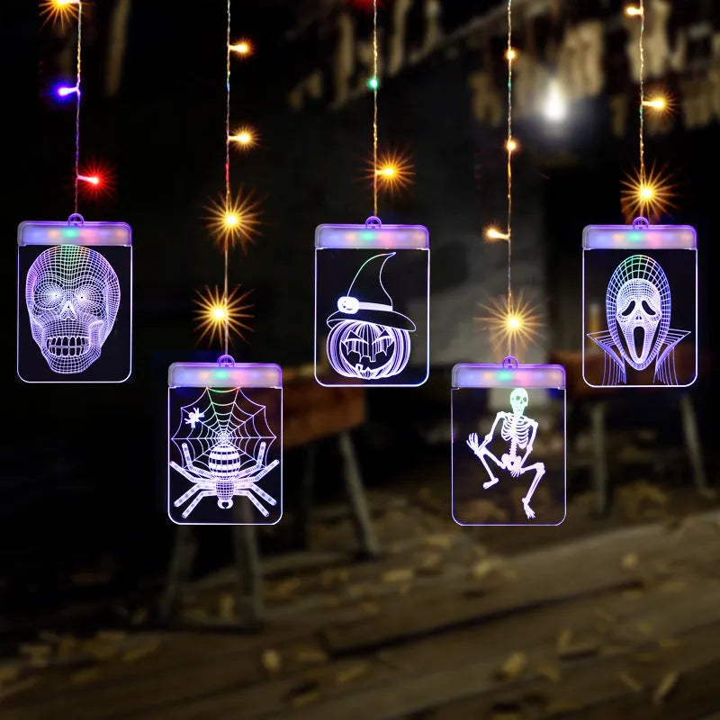 Halloween decoration LED icicle light with acrylic shell, USB power, white colour