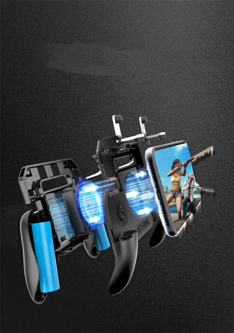 Mobile game controller with USB connector and aluminium alloy finish for smartphone gaming