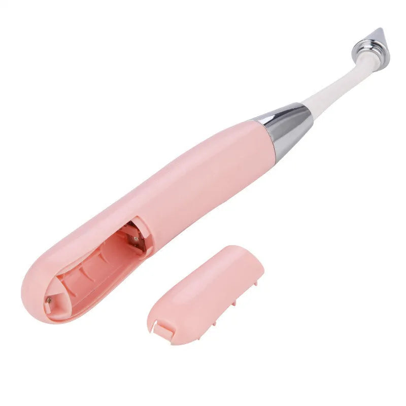 Pink 6 in 1 handheld body massager, 22.5 cm, with interchangeable massage heads for home use