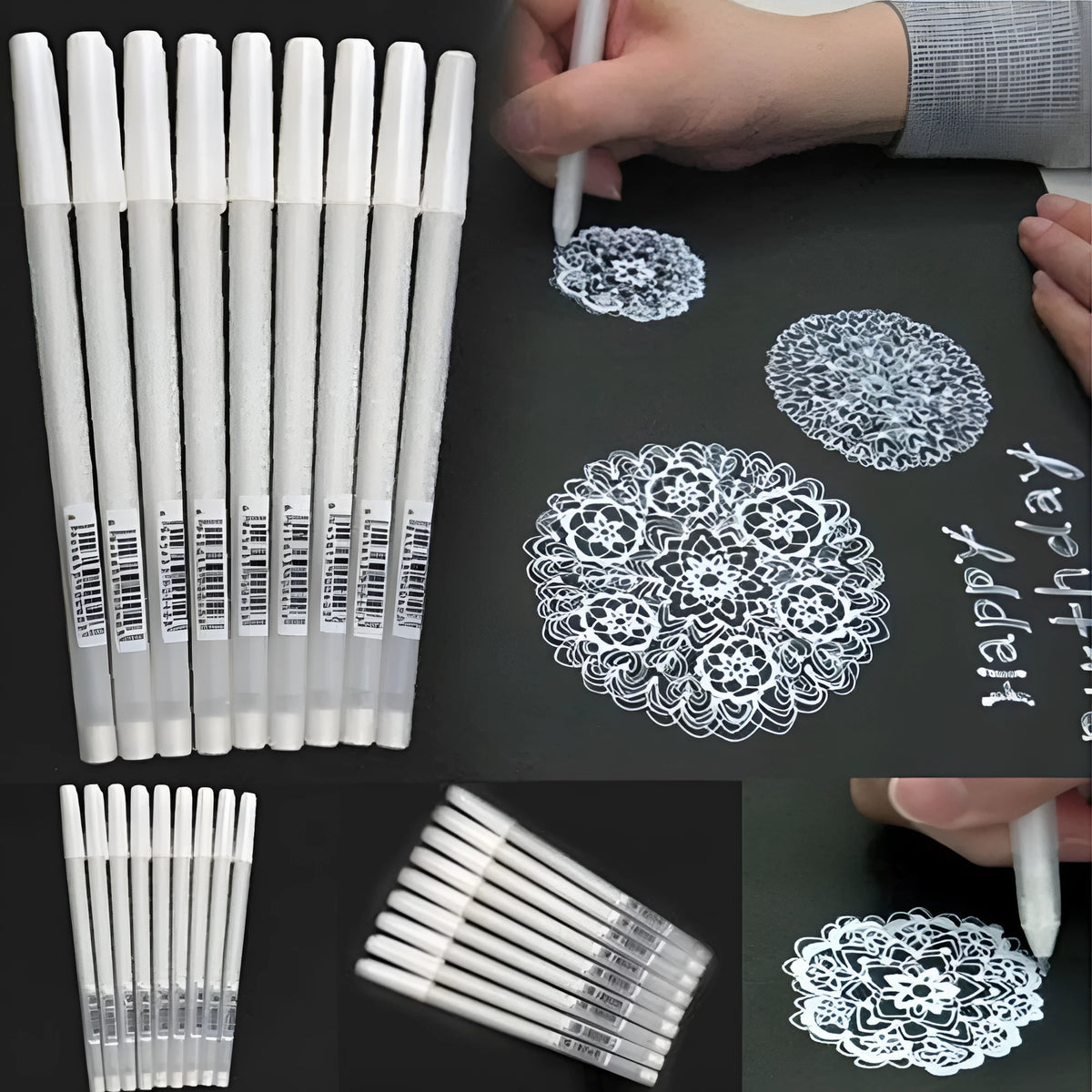 Touchnew highlight pen with 0.8mm tip for hand-painted stroke work in three metallic colours