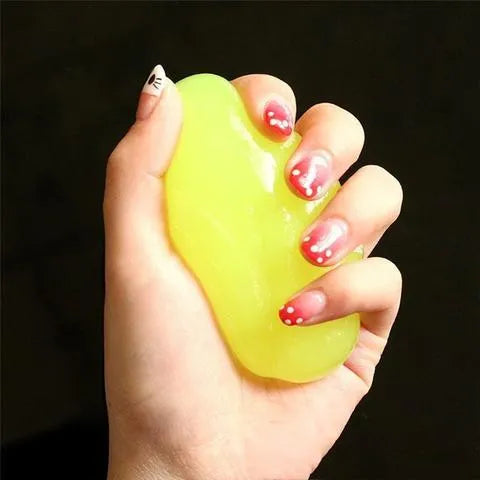 Magic cleaning gel adhesive putty in blue and yellow colours for dust removal