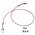Green, black, and red 54cm steel wire fishing accessories with double buckle pins on fishing tackle