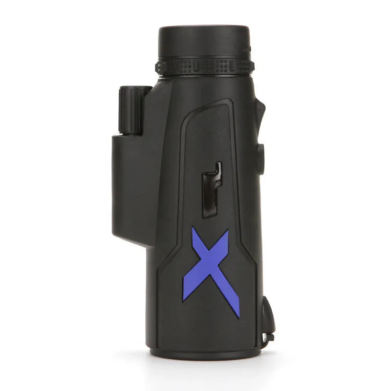 Black 20x50 monocular telescope with 12x magnification for outdoor observation.