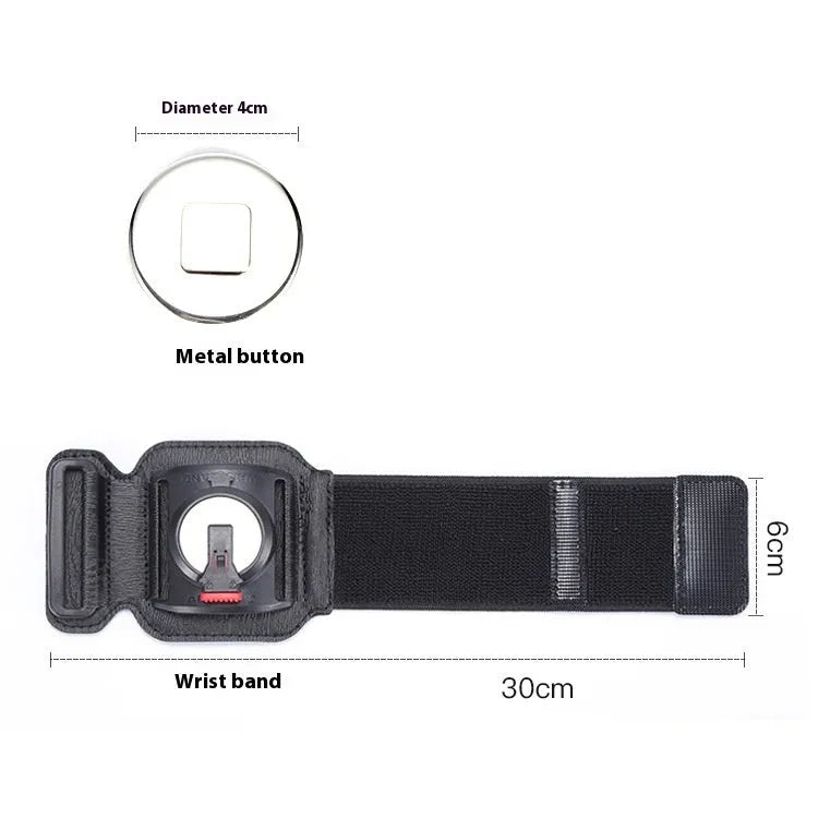 Black mobile phone wrist strap and armband holder for takeaway driving and sports activities