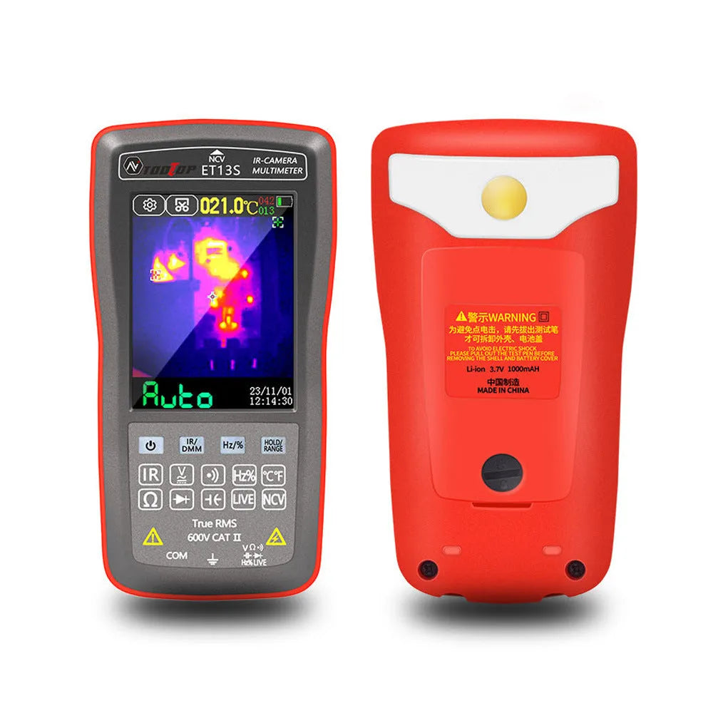 192x192 resolution thermal imaging multimeter with 2.8-inch touch screen display