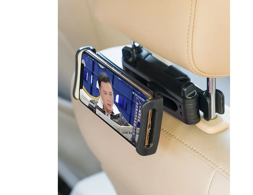 Black universal car phone holder for rear seat base snap-in tablet mount
