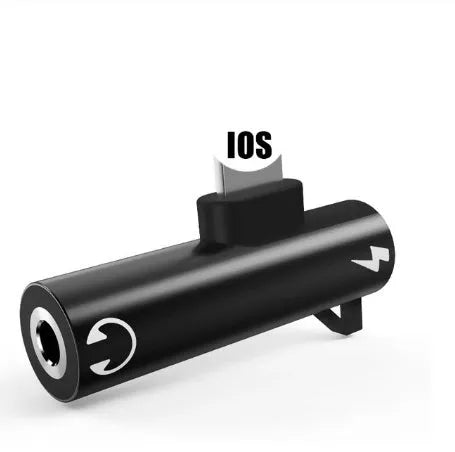 3.5mm to Lightning iPhone adapter in gold, silver, rose gold, black, or red colour options