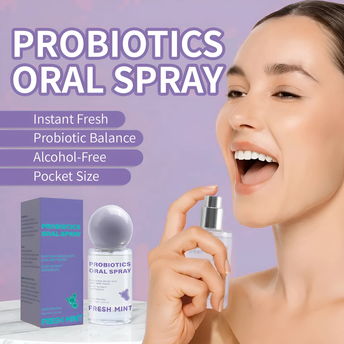 20ml probiotic oral spray bottle for home use, specification FP-B060, FP B060 Style