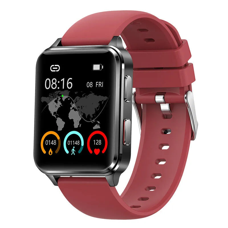 Air Type multi-sport watch with 1.70-inch screen on silicone wristband, showing heart rate display