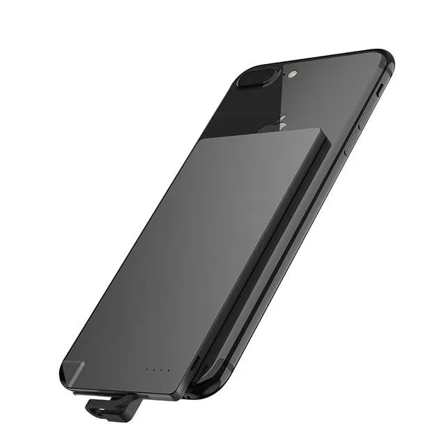Silver graphene power bank showing slim 4mm profile with 4000mAh capacity for phone charging