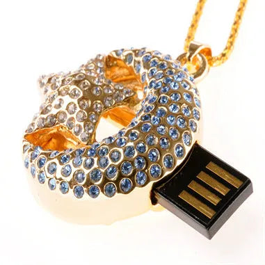 Jewelry Xingyue metal USB flash drive with USB 2.0 connector and six capacity options