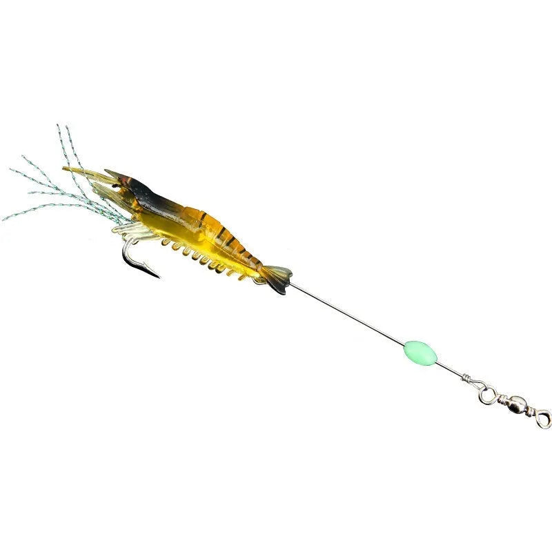 Luer soft fishing lure with pre-attached hook in selected colour from six available patterns