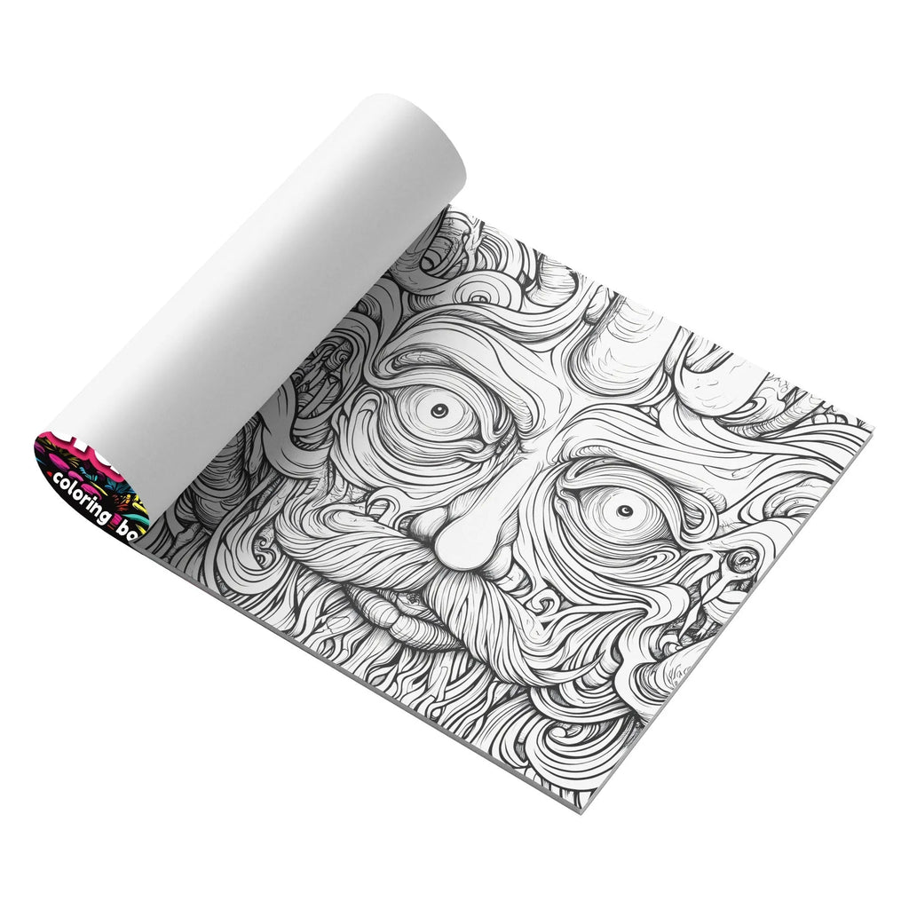Creative painting book with 200mm acid-free pages in acid tour colour, showing flat-open binding