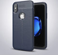 WeFor black PU leather and silicone phone case for OnePlus models on a table