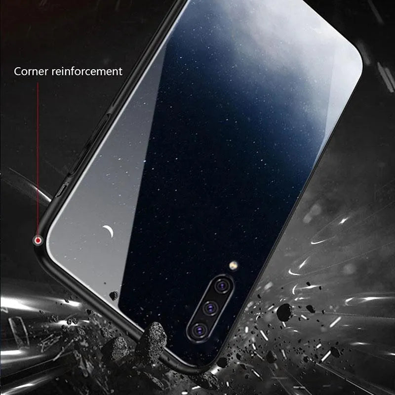 Simple black and navy blue silicone phone case for iPhone and Samsung Galaxy smartphones.