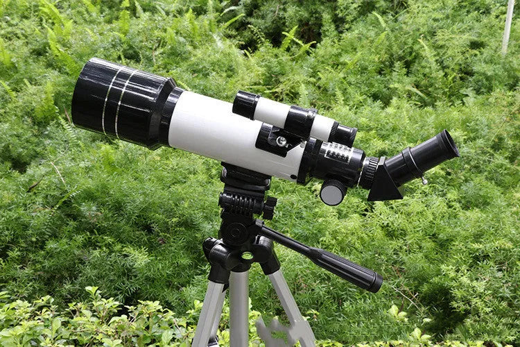 Children's dark blue astronomical telescope on tripod with 16X-66X magnification for stargazing