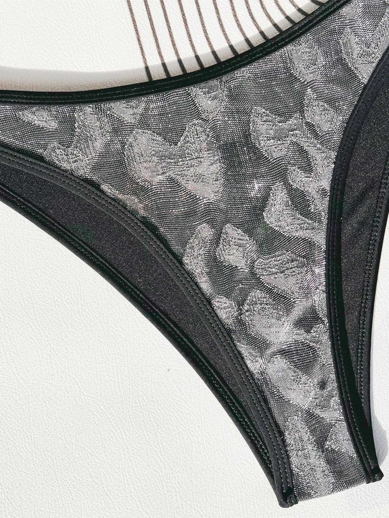 Ladies' bikini strap suit in 6602 Black, made from polyester for swimming, sizes S M L with manual measurement tolerance