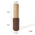 Brown sisal scratching post for cats showing 30cm height and 5.8cm diameter natural fibre column