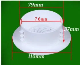 Plastic air conditioning wall hole cover and sealing kit with multiple cap sizes