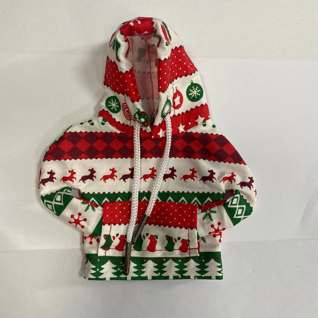 Christmas-themed cotton handbrake cover on vehicle gear lever