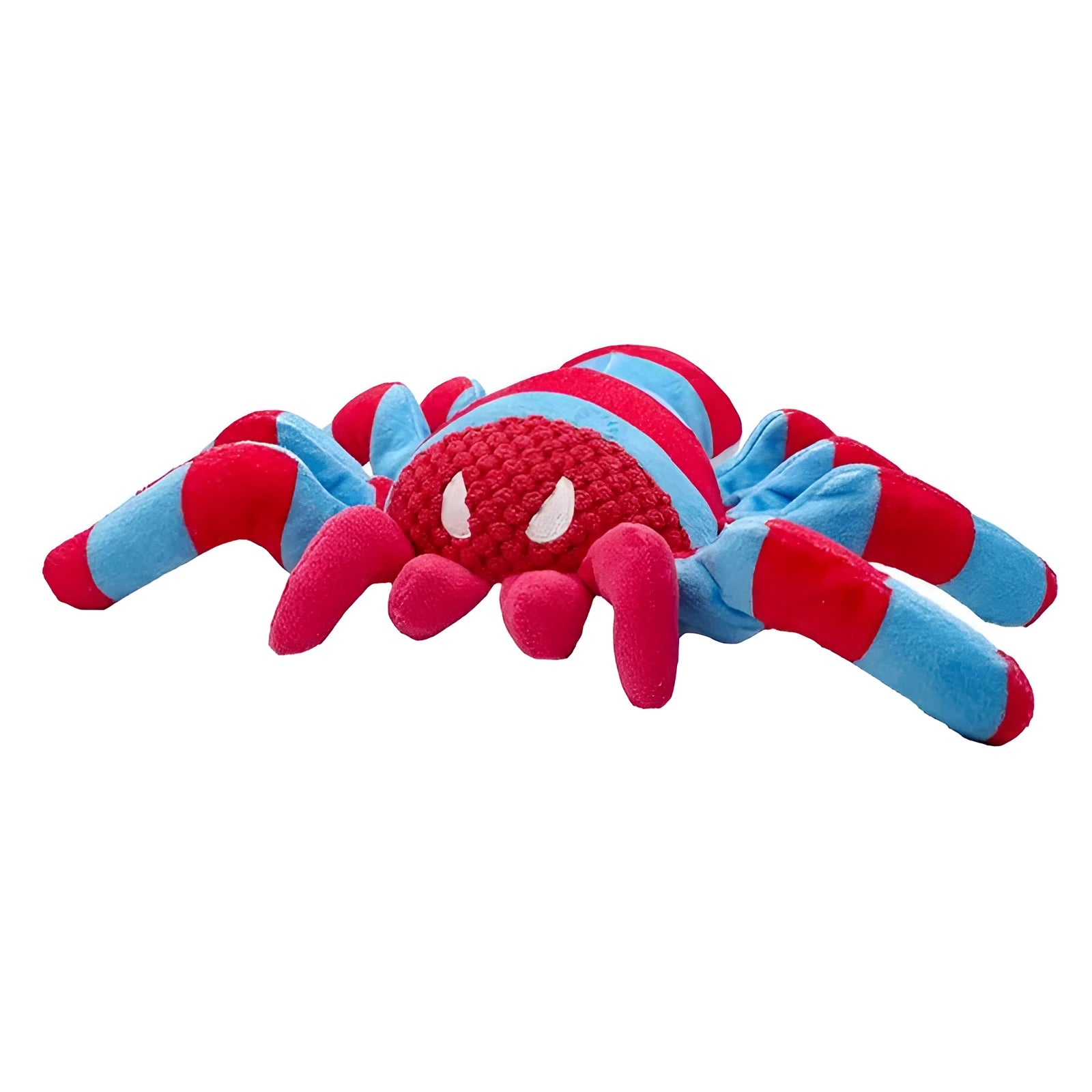 Red teddy bear chew toy for medium and large dogs on a plain background