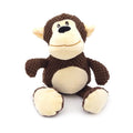 Squeaky plush dog toy in animal shapes for interactive play and teeth cleaning