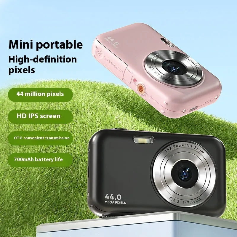 Home HD digital children camera in black, green, pink, or purple with 2.4-inch screen and 44MP beauty filter