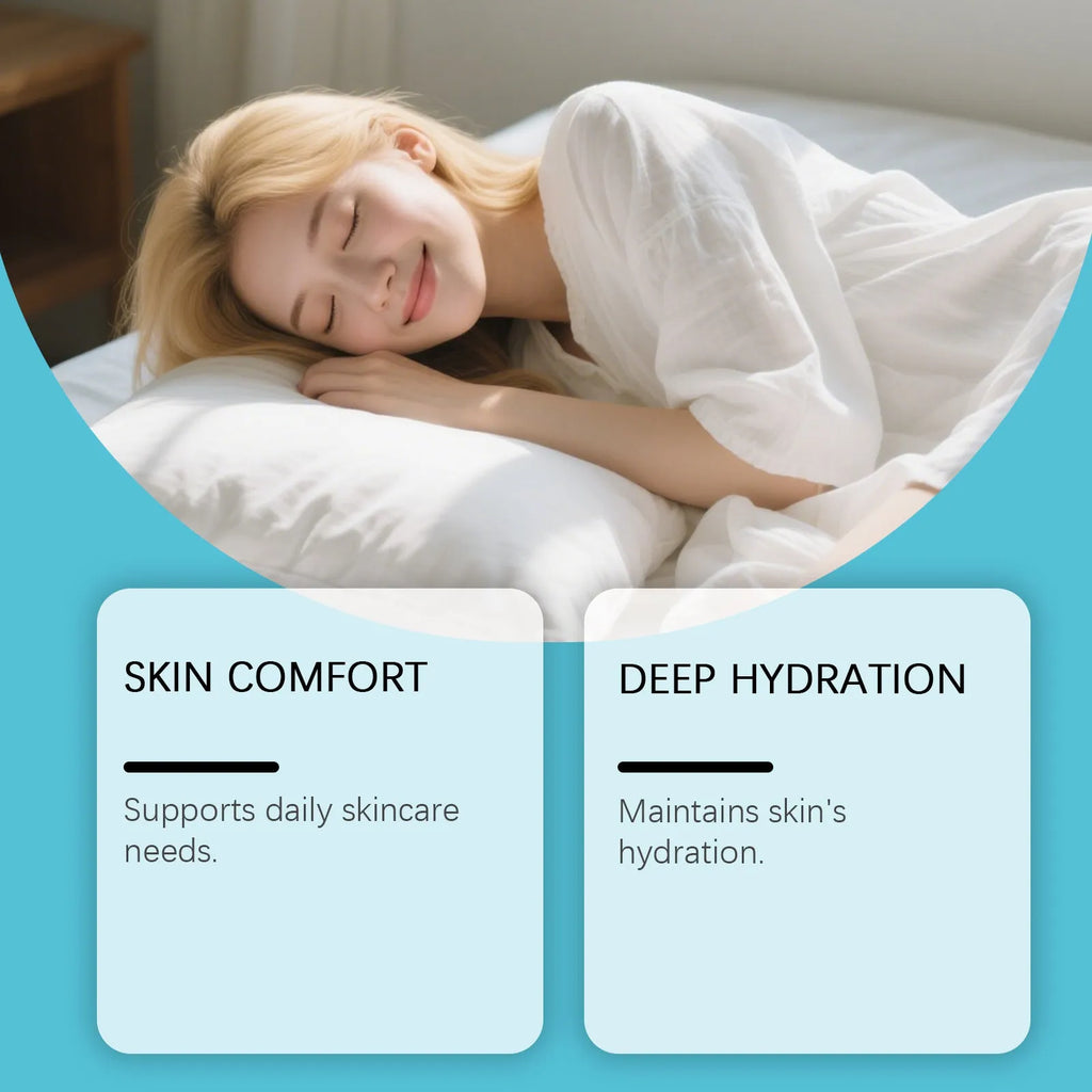 Gentle hydrating moisturising cream in 50g container with active ingredients for skin care