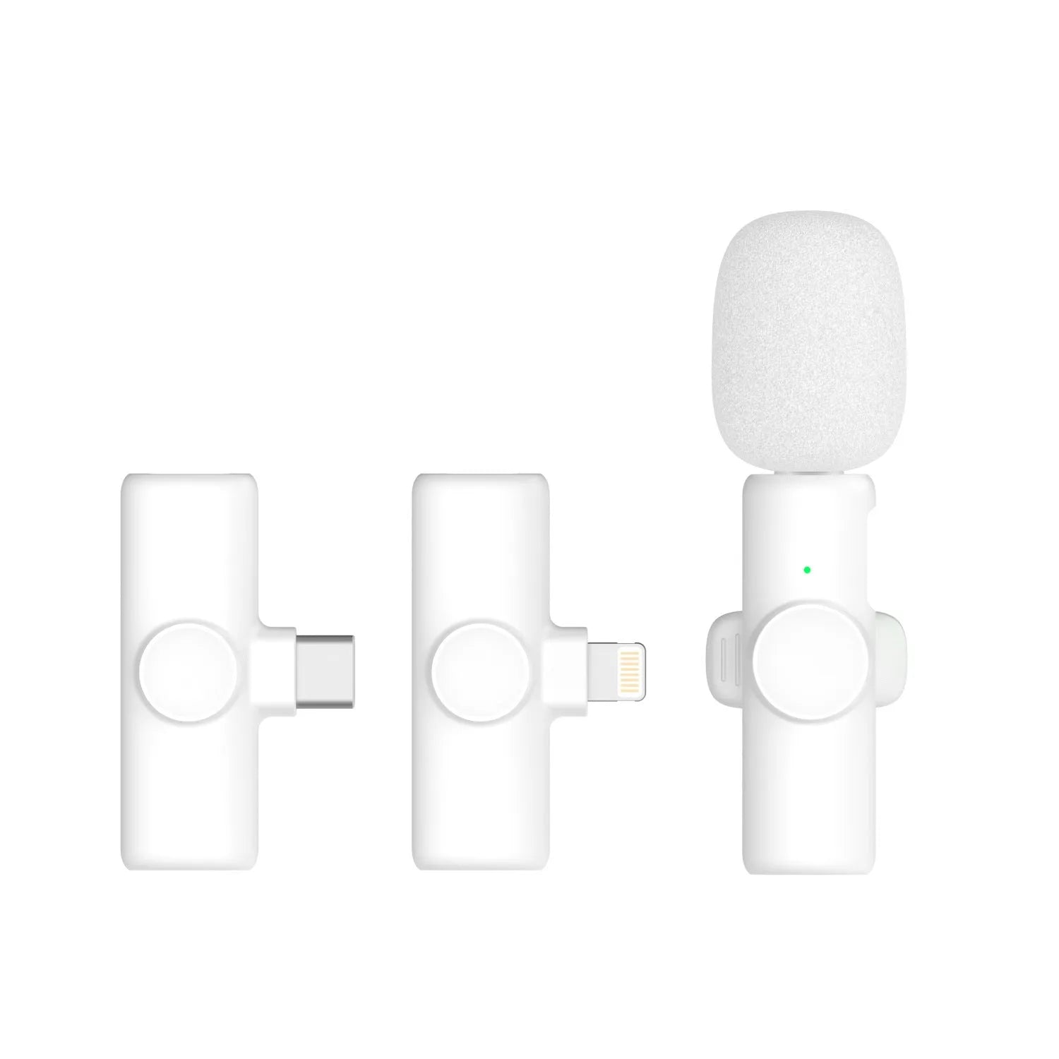 2.4G wireless microphone with receiver in black, pink, red, white or yellow colour options