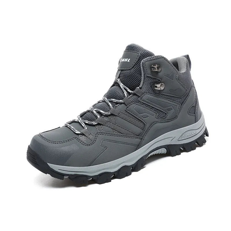 Hiking sneakers with flannel upper and rubber sole in colours black, grey, light brown, pink, purple