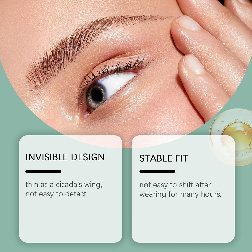 Meimu Tie eyelid stickers pack containing 80 pieces of temporary double eyelid tape.