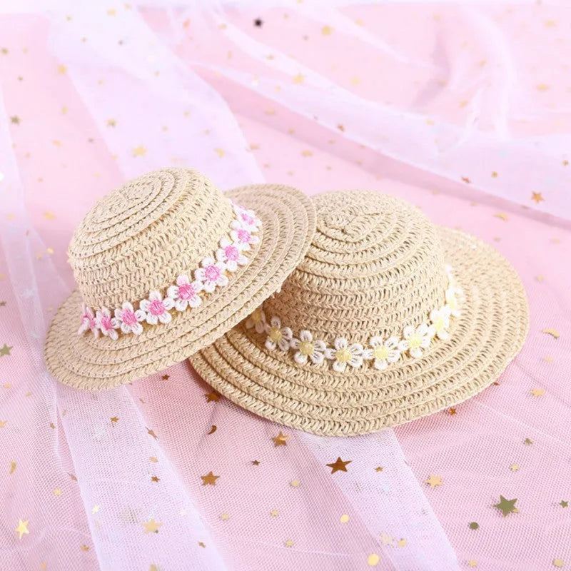 Handmade adjustable bowknot pet hat for dogs and cats in cartoon style with paper material