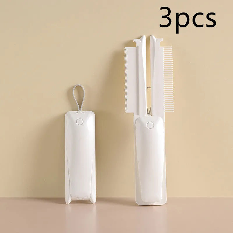 ABS plastic pet grooming brush for cats and dogs with hair removal, knot opening, and massage functions